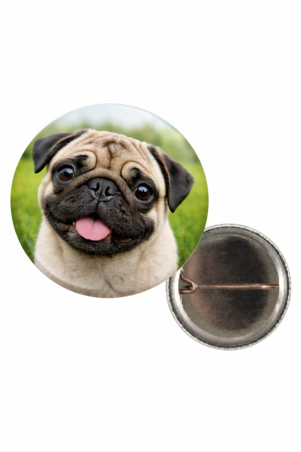 25mm button met speld