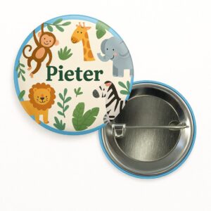 56mm individuele naambutton, speld