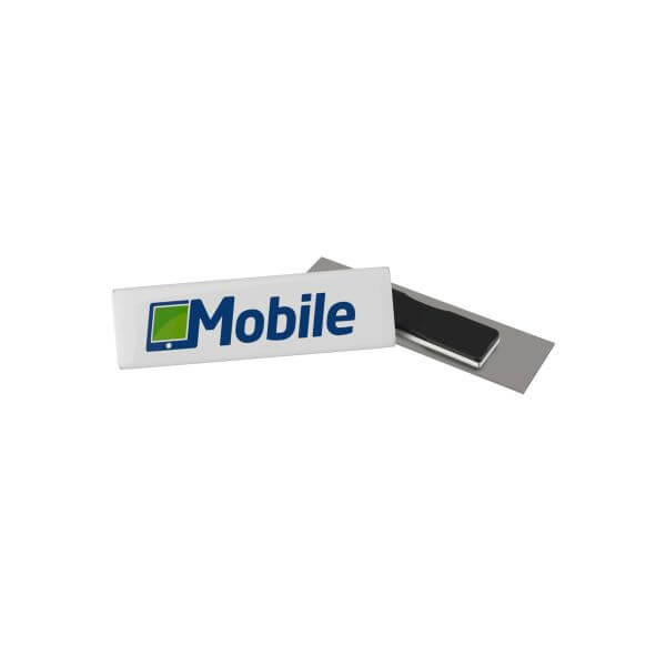 Naambadge Metaal 74x20mm
