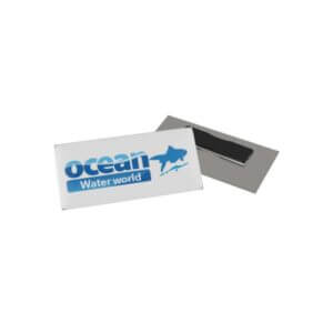 Naambadge Metaal 74x30mm