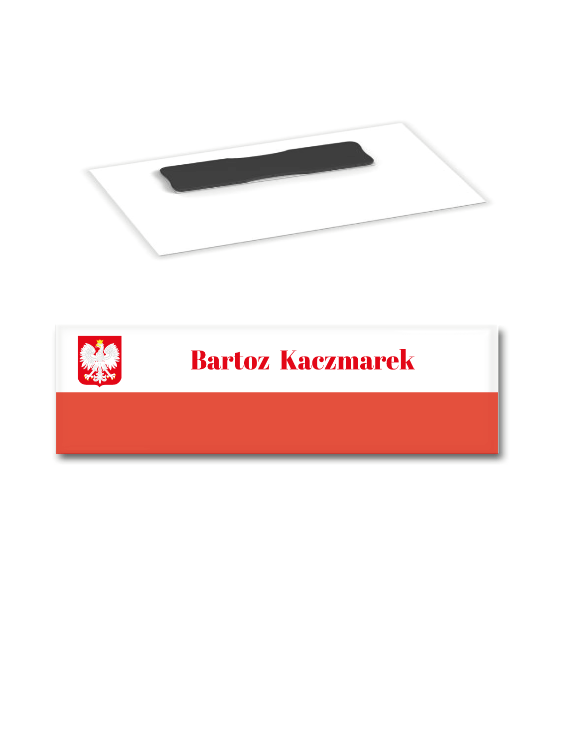 Naambadge Kunstof 74x20mm