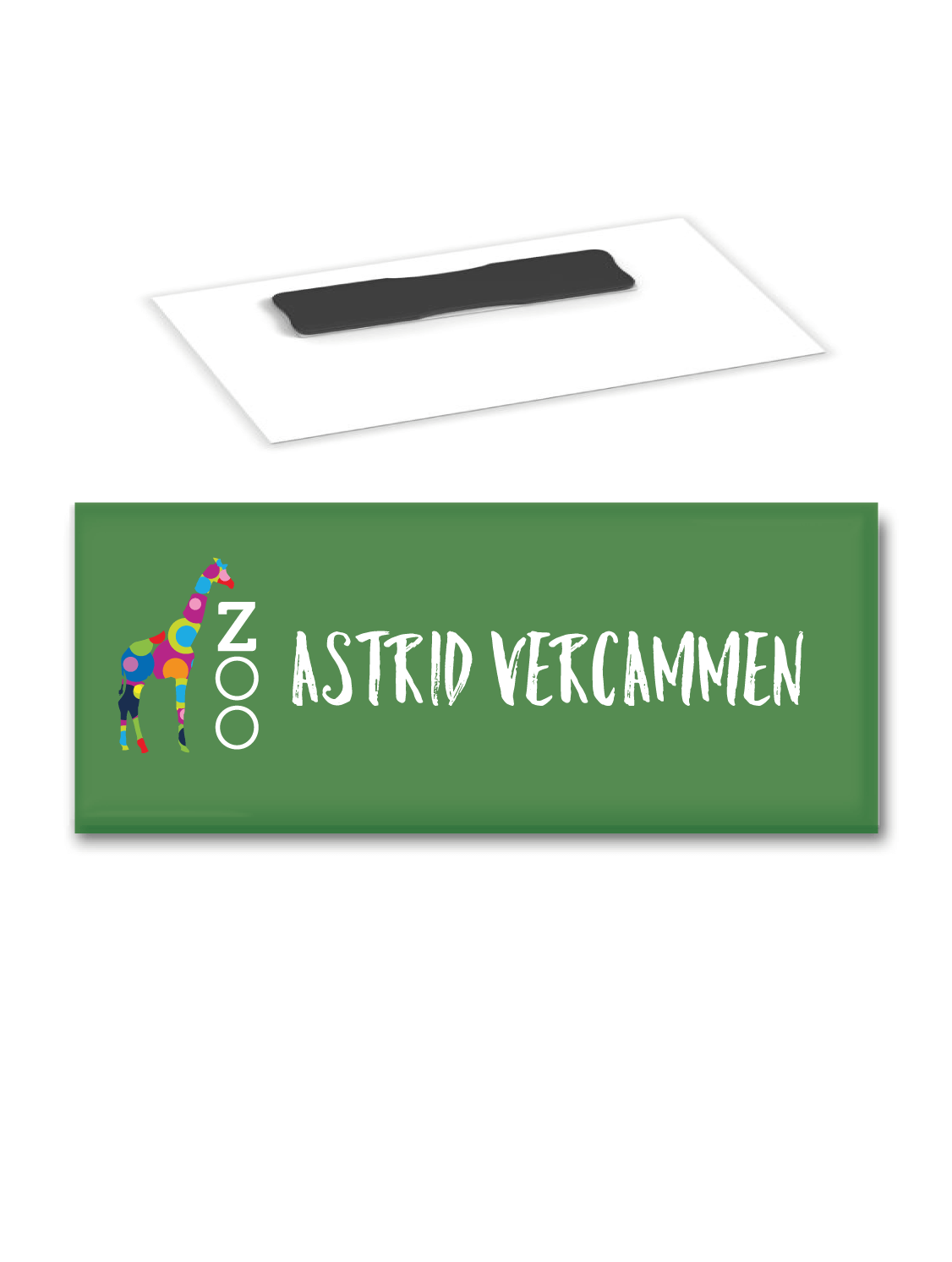 Naambadge Kunstof 74x40mm