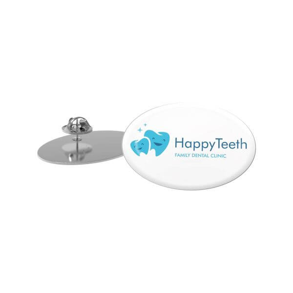 Pin slim ovaal 50x29mm