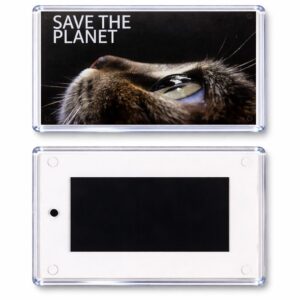 Rechthoekige koelkastmagneet harde kunststof behuizing 90x60mm