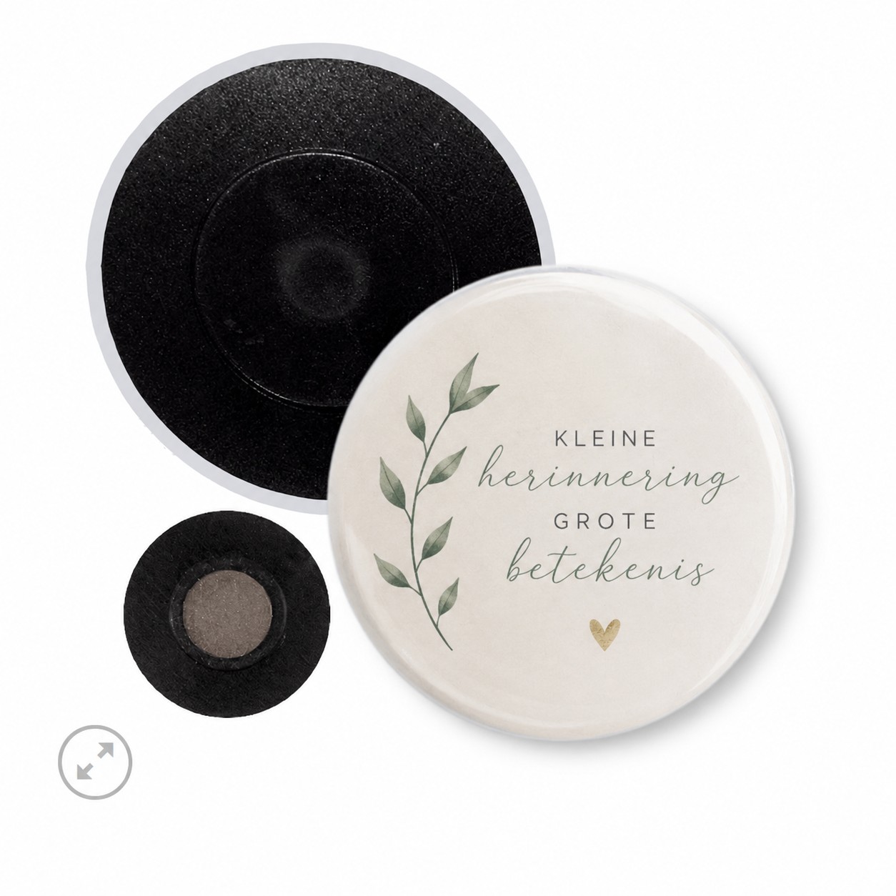 37mm button met kledingmagneet