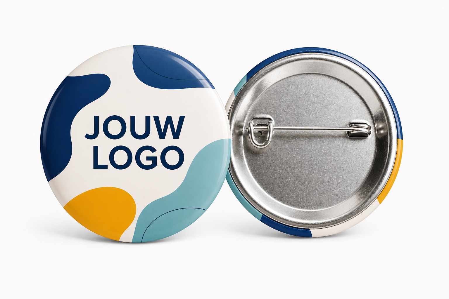 Ronde button 44mm met speld en full color bedrukking