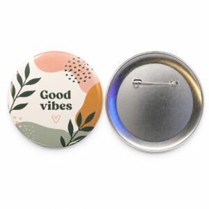 Grote ronde button 89mm met speld full color