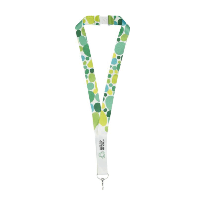 Gerecyclede PET Keycord met safety breakaway sluiting - 25mm - Dubbelzijdig - Afbeelding 2
